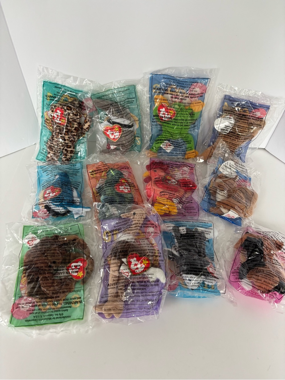 Vintage 1999 McDonald's Ty Teenie Beanie Babies - Lot of 12 New Sealed
